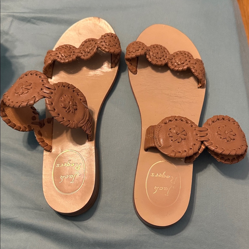 Jack Rogers Tan Braided Sandals